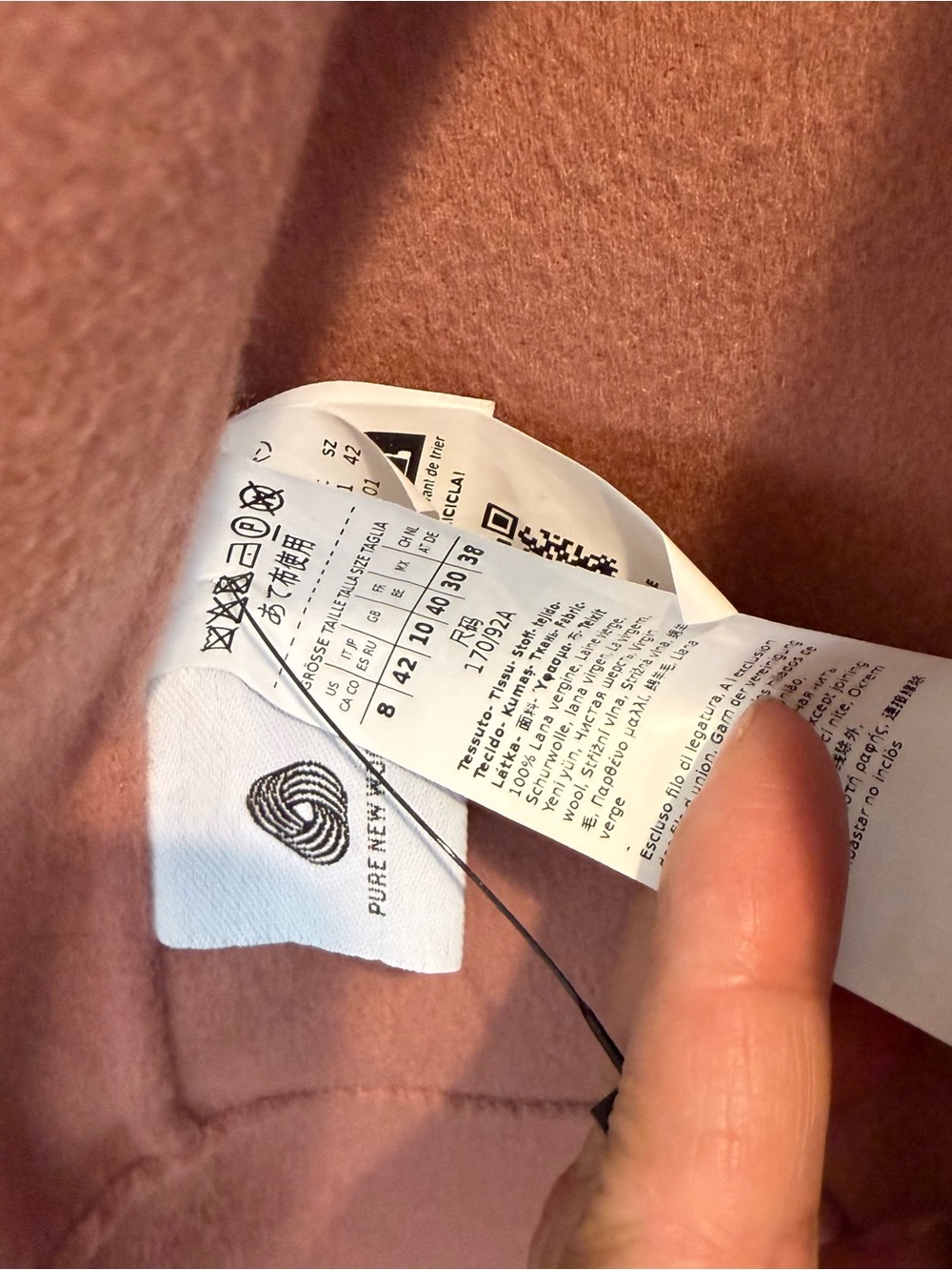 ‘S Max Mara “ Arona “ 100% Wool Coat Dust Pink All seasons. Size: US8 - Picture 10 of 12